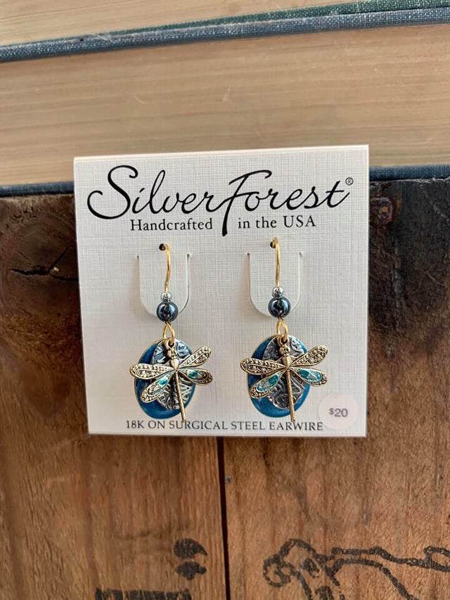 Silver forest dragonfly hotsell earrings