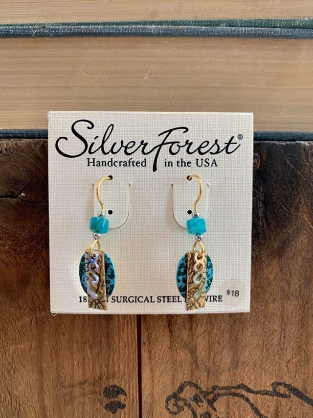Silver forest earrings clearance online