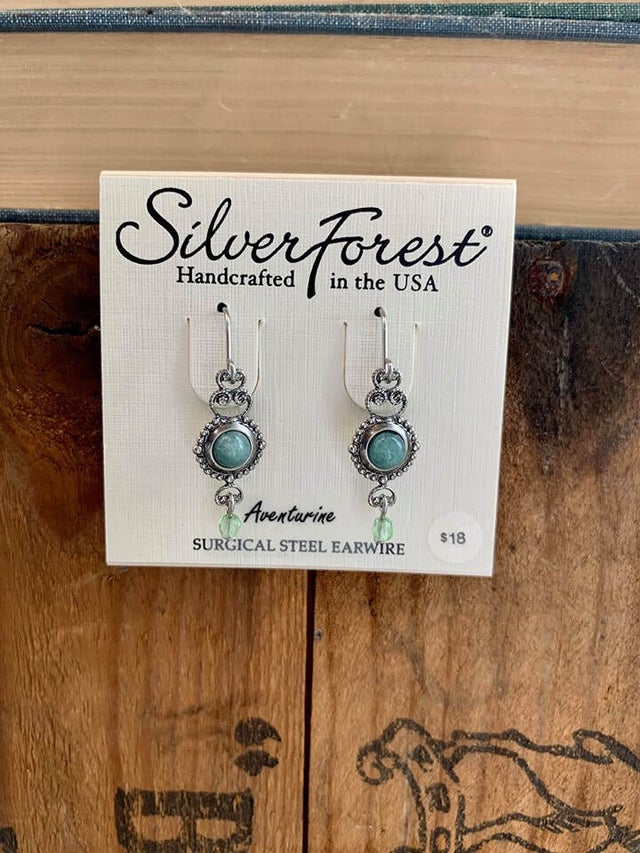 Silver forest earrings clearance shop